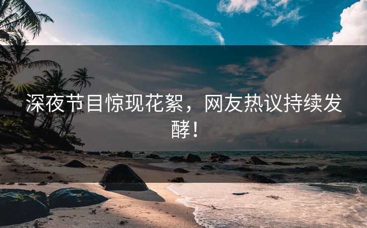 深夜节目惊现花絮，网友热议持续发酵！